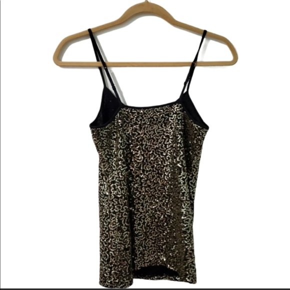 Express Gold and Black Sequin Camisole Tank Top - Picture 15 of 16